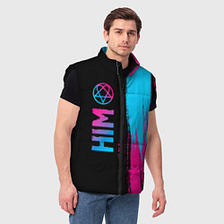 Мужской жилет HIM - neon gradient: по-вертикали, цвет: 3D-черный — фото 2