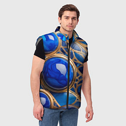 Мужской жилет Лазуритовый флюид, цвет: 3D-светло-серый — фото 2