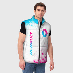 Мужской жилет Renault neon gradient style: надпись, символ, цвет: 3D-черный — фото 2