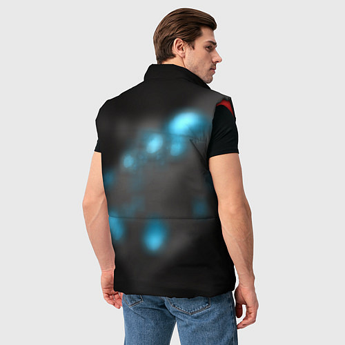 Мужской жилет Bmw night city / 3D-Красный – фото 4