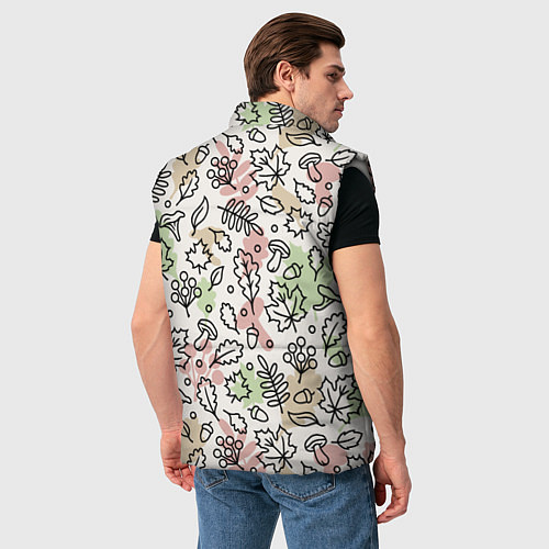 Мужской жилет Осень - бежевый / 3D-Светло-серый – фото 4