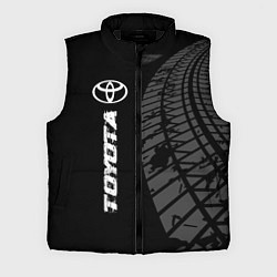 Мужской жилет Toyota speed на темном фоне со следами шин: по-вер, цвет: 3D-черный