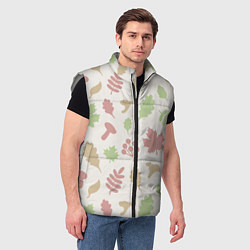 Мужской жилет Осень - бежевый 3, цвет: 3D-светло-серый — фото 2