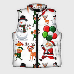 Мужской жилет Зимний праздник - деды морозы гномы олени