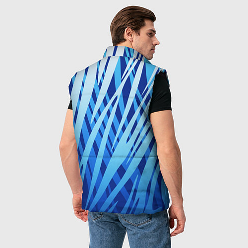 Мужской жилет Volkswagen - синий камуфляж / 3D-Черный – фото 4