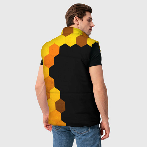 Мужской жилет SsangYong - gold gradient: по-вертикали / 3D-Черный – фото 4