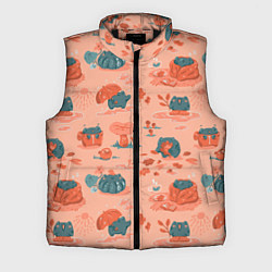 Мужской жилет Осенние лягушки, цвет: 3D-черный
