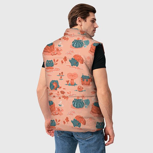 Мужской жилет Осенние лягушки / 3D-Черный – фото 4