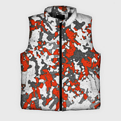 Мужской жилет Абстракция серо-красная