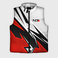 Мужской жилет N7 mass effect - white and red, цвет: 3D-светло-серый