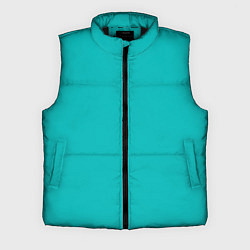 Мужской жилет Цвет морской волны однотонный, цвет: 3D-черный