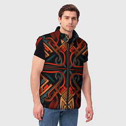 Мужской жилет Орнамент в скандинавском стиле, цвет: 3D-красный — фото 2