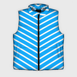 Мужской жилет Бело-голубой полосы стрелки