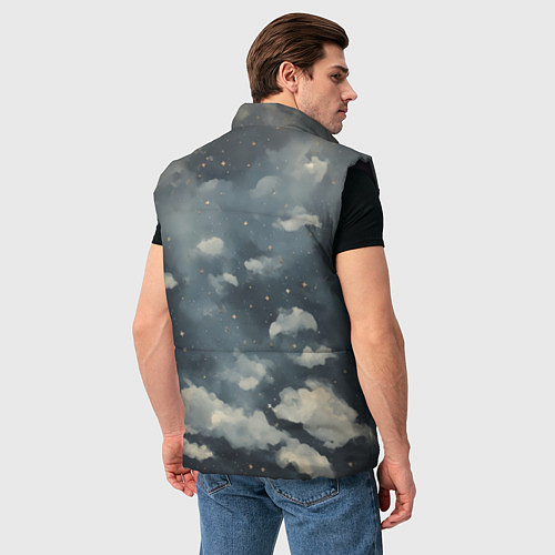 Мужской жилет Волшебное ночное небо / 3D-Черный – фото 4