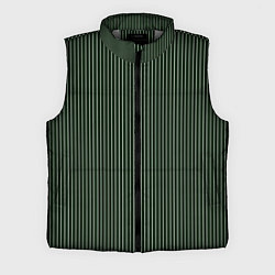 Мужской жилет Тёмно-зелёный тонкие полосы