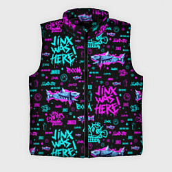 Мужской жилет Jinx Arcane pattern neon, цвет: 3D-черный