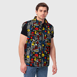 Мужской жилет Африканский орнамент, цвет: 3D-светло-серый — фото 2