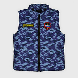 Мужской жилет Камуфляж синий - Виктор, цвет: 3D-черный