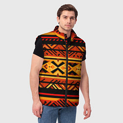 Мужской жилет Узор в этническом стиле масаев, цвет: 3D-черный — фото 2