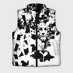 Мужской жилет Морда льва - абстракция, цвет: 3D-красный