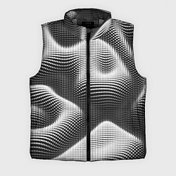 Мужской жилет Чёрно белый точечный абстрактный фон