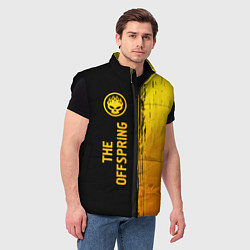 Мужской жилет The Offspring - gold gradient по-вертикали, цвет: 3D-черный — фото 2