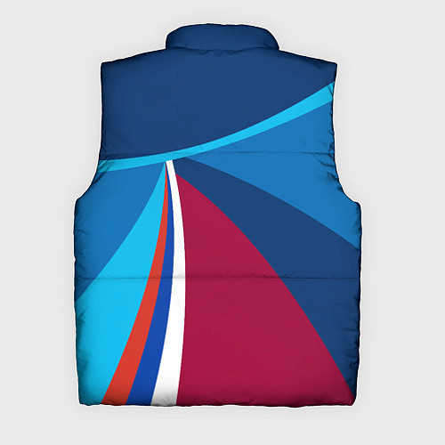 Мужской жилет Герб и триколор России с геометрией / 3D-Светло-серый – фото 2