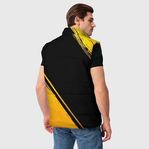 Мужской жилет Twenty One Pilots - gold gradient вертикально / 3D-Черный – фото 4