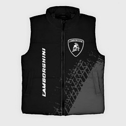 Мужской жилет Lamborghini speed на темном фоне со следами шин ве