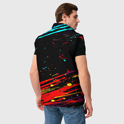 Мужской жилет Barcelona краски / 3D-Красный – фото 4