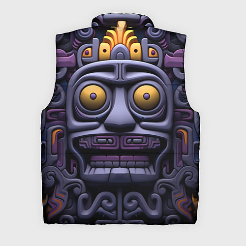 Мужской жилет Орнамент в стиле ацтеков / 3D-Светло-серый – фото 2