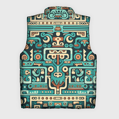 Мужской жилет Абстрактный паттерн в ацтекском стиле / 3D-Светло-серый – фото 2