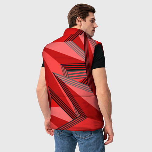 Мужской жилет Многолучевые звезды / 3D-Черный – фото 4