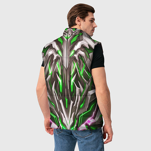 Мужской жилет Зелёная киберпанк броня / 3D-Черный – фото 4