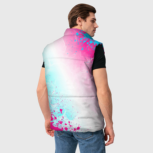 Мужской жилет Valorant neon gradient style вертикально / 3D-Черный – фото 4