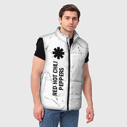 Мужской жилет Red Hot Chili Peppers glitch на светлом фоне по-ве, цвет: 3D-черный — фото 2