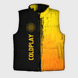 Мужской жилет Coldplay - gold gradient по-вертикали, цвет: 3D-черный