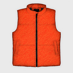 Мужской жилет Насыщенный красно-оранжевый, цвет: 3D-черный
