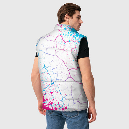 Мужской жилет Nazareth neon gradient style вертикально / 3D-Черный – фото 4