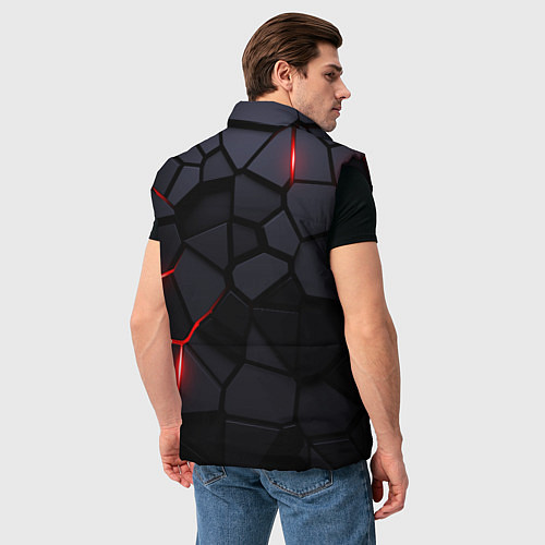 Мужской жилет Suzuki - плиты с эффектом свечения / 3D-Черный – фото 4