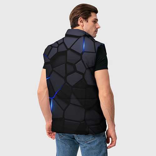 Мужской жилет Volkswagen - плиты с эффектом свечения / 3D-Черный – фото 4