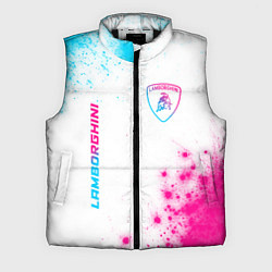 Мужской жилет Lamborghini neon gradient style вертикально, цвет: 3D-черный