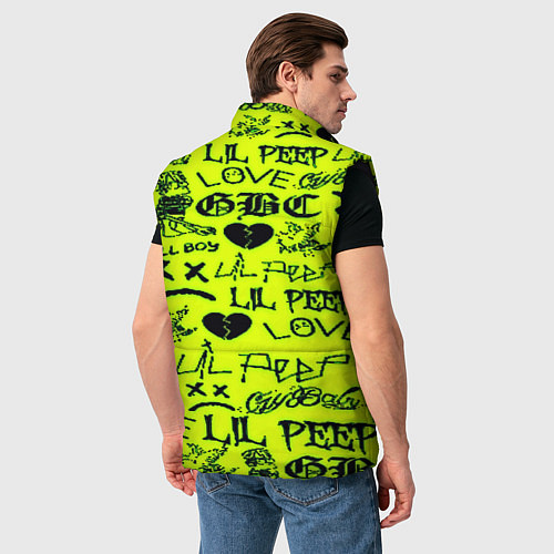 Мужской жилет Lil peep кислотный стиль / 3D-Черный – фото 4