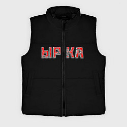 Мужской жилет Красная ырка на чёрном фоне