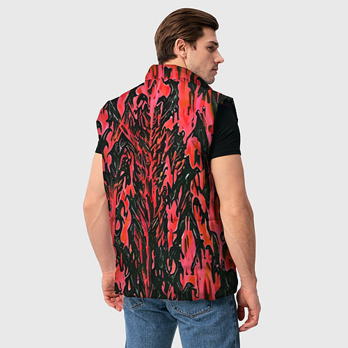 Мужской жилет Демонический доспех красный / 3D-Черный – фото 4
