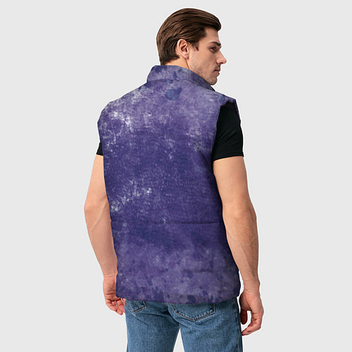 Мужской жилет Абстракция - violet color background / 3D-Черный – фото 4