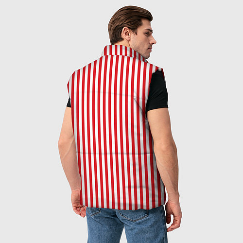 Мужской жилет Красная полоса / 3D-Черный – фото 4