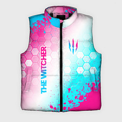 Мужской жилет The Witcher neon gradient style вертикально