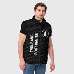 Мужской жилет Thousand Foot Krutch glitch на темном фоне вертика, цвет: 3D-черный — фото 2