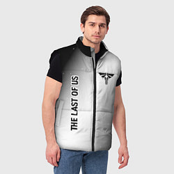 Мужской жилет The Last Of Us glitch на светлом фоне вертикально, цвет: 3D-черный — фото 2